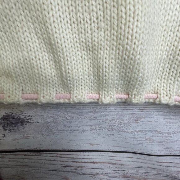 Forever‎ 21 Cream Knit Sweater Size M Bows Long Sleeve Fairy Coquette Whimsical - Picture 10 of 16